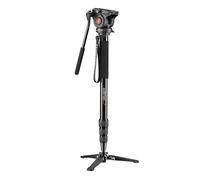 Walimex Pro Monopie de vídeo Cineast Mono, Altura Regulable hasta 168 cm con Cabezal de vídeo bidireccional con amortiguación fluida