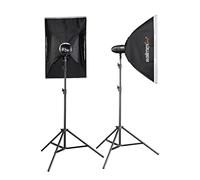 Walimex pro Newcomer - Juego de 100 luces de ajuste LED de 100 W, potencia de flash, disparador de radio de 2,4 GHz, luz de ajuste LED, duración del flash 1/800-1/1200s, conexión Bowens/Walimex Pro