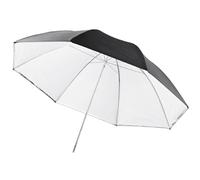 Walimex Pro - Paraguas 2 en 1 de 109 cm (Transparente y réflex), Blanco y Negro
