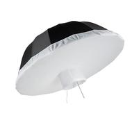 Walimex pro Parasol fotográfico parabólico Negro/Plateado Ø 105 cm + difusor - Set de modeladores de luz para fotografía y videografía