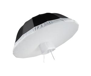 Walimex pro Parasol fotográfico parabólico Negro/Plateado Ø 105 cm + difusor - Set de modeladores de luz para fotografía y videografía