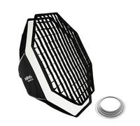 Walimex pro Softbox Octagonal Essential 120cm + Adaptador para Hensel Expert, giratoria 360°, Incluye Grid, Adaptador Bowens y Bolsa de Transporte, Ideal para Retratos y Beauty Shots