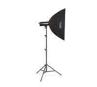 Walimex Pro Stager 400 HSS Set Single - potente flash de estudio con receptor de 2,4 GHz, modo HSS, 400 Ws, tiempo de destello corto, luz LED de modelado, para fotógrafos profesionales