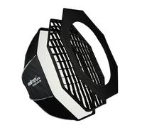 Walimex pro Studio Softbox Octagon 90 cm, Giratorio 360°, fácil Montaje, Incluye Rejilla, máscara, Adaptador Bowens y Bolsa de Transporte, Ideal para Retratos y Fotos de Belleza