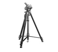Walimex pro WT-3570 Trípode básico 168 cm Negro con Nivel de Burbuja y Cabezal de vídeo 3D Caballete de Viaje tripié con Bolsa de Transporte Soporte para DSLR, DSLM cámaras Digitales y de acción