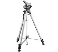 Walimex pro WT-3570 Trípode básico 168 cm Plata, Tripod de cámara con Nivel de Burbuja y Cabezal de vídeo 3D, tripié de Viaje con Bolsa de Transporte, Soporte cámara DSLR, DSLM, Digitales y de acción