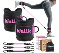 WALITO Bandas de resistencia de tobillo con puños, bandas de tobillo para entrenamiento, pesas de tobillo para mujeres, equipo de entrenamiento de glúteos, correa de tobillo para piernas y glúteos,