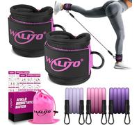 WALITO Bandas de resistencia de tobillo con puños, bandas de tobillo para entrenamiento, pesas de tobillo para mujeres, equipo de entrenamiento de glúteos, correa de tobillo para piernas y glúteos,
