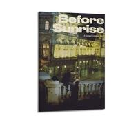 WALIYIAN Póster de película Before Sunrise para dormitorio, sala de estar, decoración de pared, póster estético Art Deco de 30 x 45 cm, estilo marco