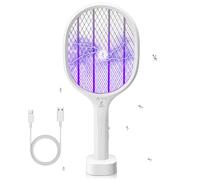 Walizard 2-IN-1 Raqueta Matamoscas Electrica: Mata Moscas Mosquitos Insectos Electrico Antimosquitos Fly Killer Bug Zapper 3000V USB Recargable