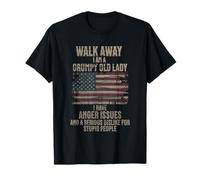 Walk Away I Am A Grumpy Old Lady Funny Women Camiseta