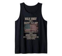 Walk Away I Am A Grumpy Old Lady Funny Women Camiseta sin Mangas