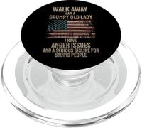 Walk Away I Am A Grumpy Old Lady Funny Women PopSockets PopGrip para MagSafe