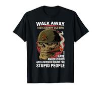Walk Away Soy un Viejo gruñón Problemas de ira Funny Boomer Camiseta