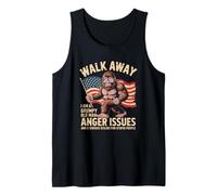 Walk Away Soy un Viejo gruñón Tengo Problemas de ira Bigfoot Camiseta sin Mangas
