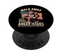Walk Away Soy un Viejo gruñón Tengo Problemas de ira Bigfoot PopSockets PopGrip Adhesivo