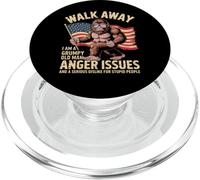 Walk Away Soy un Viejo gruñón Tengo Problemas de ira Bigfoot PopSockets PopGrip para MagSafe