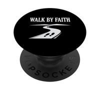 Walk by Faith Creencias religiosas Inspiración PopSockets PopGrip Adhesivo