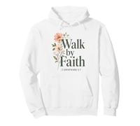 Walk by Faith Floral Christian, 2 Corintios 5:7 Biblia Sudadera con Capucha