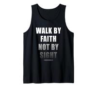 Walk by Faith Not by Sight 2 Corinthians 5:7 Christian Text Camiseta sin Mangas
