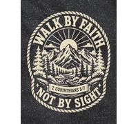 Walk by Faith, Not by Sight 2 Corinthians 5:7: Vintage Mountain Christian Lined Journal for Men & Women | Scripture Faith Notebook to Write In, 120 ... 8.5x11 | Adventure, Prayer & Sermon Journal