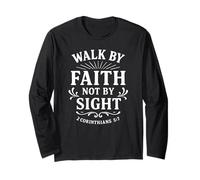 Walk by Faith Not by Sight Bible Verse Jesus is God Manga Larga
