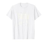 Walk by Faith Not by Sight - Cita Cristiana inspiradora Camiseta, Hombre, Blanco, 3XL