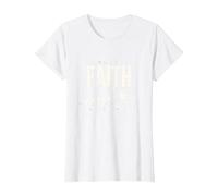 Walk by Faith Not by Sight - Cita Cristiana inspiradora Camiseta, Mujer, Blanco, L
