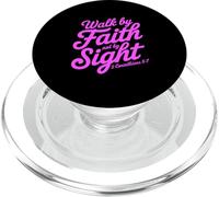 Walk by Faith Not by Sight Versículo de la Biblia Mujeres Lucas Escritura PopSockets PopGrip para MagSafe