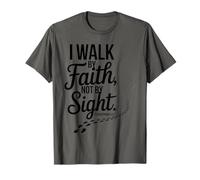 Walk by Faith Not by Sight - Verso bíblico edificante Cristiano Camiseta