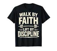 Walk by Faith Oración Cristiana Gimnasio Entrenamiento Levant Camiseta