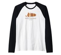 Walk for Peace Monks with Aloka Dog Camiseta Manga Raglan