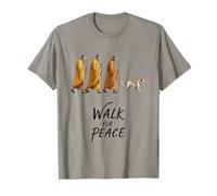 Walk for Peace Monks with Aloka Dog Design Camiseta