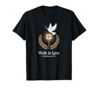 Walk In Love Cross Efesios 5:2 Fe Cristiana Camiseta