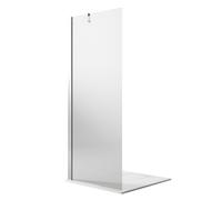 WALK IN PARED DE DUCHA FIJA 40CM VIDRIO CRISTAL ANTICAL TRANSPARENTE 6MM H190