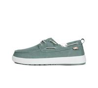 WALK IN PITAS | MAUI | Mocasines de Hombre | Náuticos de Verano | Zapatos de Tela | Calzado Casual sin Cordones | Zapatillas Lona Verano | Deportivas y Zapatos Verde 42