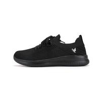 WALK IN PITAS | Sara | Zapatillas de Mujer Casual Tipo Sneaker | Deportivas de Mujer para el Verano sin Cordones | Zapatos y Bambas de PITAS | Negro & Negro 41