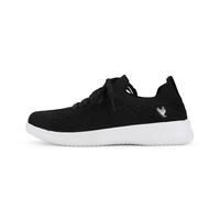 WALK IN PITAS | Sara | Zapatillas de Mujer Casual Tipo Sneaker | Deportivas de Mujer para el Verano sin Cordones | Zapatos y Bambas de PITAS | Negro & Blanco 36