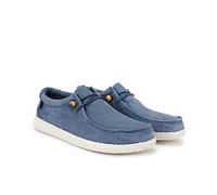 WALK IN PITAS | WP150 WALLABI Washed | Mocasines de Hombre | Náuticos Casual | Zapatillas de Verano | Zapatos de Hombre Casuales y Cómodos | Zapatos de PITAS para Hombre | Azul 44