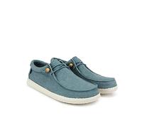 WALK IN PITAS | WP150 WALLABI Washed | Mocasines de Hombre | Náuticos Casuales | Zapatillas de Vestir | Zapatos sin Cordones | Deportivas Casual | Calzado Walkinpitas | Aqua 36