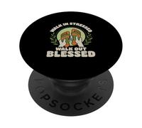Walk In Stressed Walk out Blessed Reflexología Reflexólogo PopSockets PopGrip Adhesivo