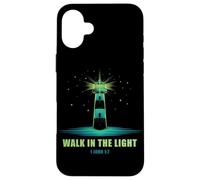 Walk in The Light - 1 John 1:7 Christian Faith Bible Verse Carcasa para iPhone 16 Plus