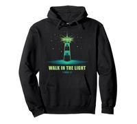 Walk in The Light - 1 John 1:7 Christian Faith Bible Verse Sudadera con Capucha