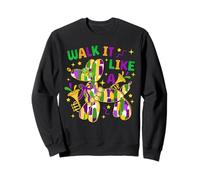 Walk It Like A Dog Mardi Gras Louisiana Colorido Dog Mom Sudadera