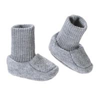 Walk Shoes Baby - 100% merino orgánico - cálido y suave - unisex talla 50 - 68 - sostenible y justo, se ajusta suavemente al pie del bebé, no se desliza, fabricado en Alemania, gris, 0-3 meses