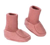 Walk Shoes Baby - 100% merino orgánico - cálido y suave - unisex talla 50 - 68 - sostenible y justo, se ajusta suavemente al pie del bebé, no se desliza, fabricado en Alemania, rosa suave, 3-6 meses