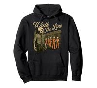 Walk The Line - Guardia de prisión Humor con diseño de Esqueleto Sudadera con Capucha