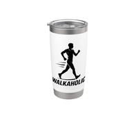 Walkaholic Race Walking Atleta Walker Vaso térmico de acero inoxidable de doble pared