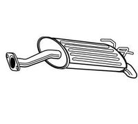 WALKER 22964 Silenciador trasero para HONDA CIVIC VIII Hatchback (FN, FK)