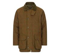 Walker and Hawkes - Barlaston - Chaqueta de Tweed para Hombre - Abrigo Inspirado en la hípica y la Caza - Salvia con Rayas Rojas - XXS